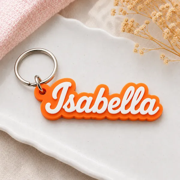 Orange_Personalized_Name_Keychain