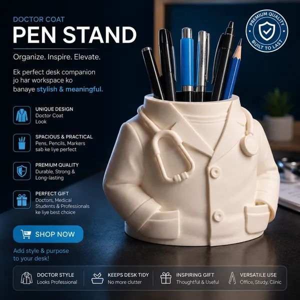 White_Pen_Stand_Male_Doctor