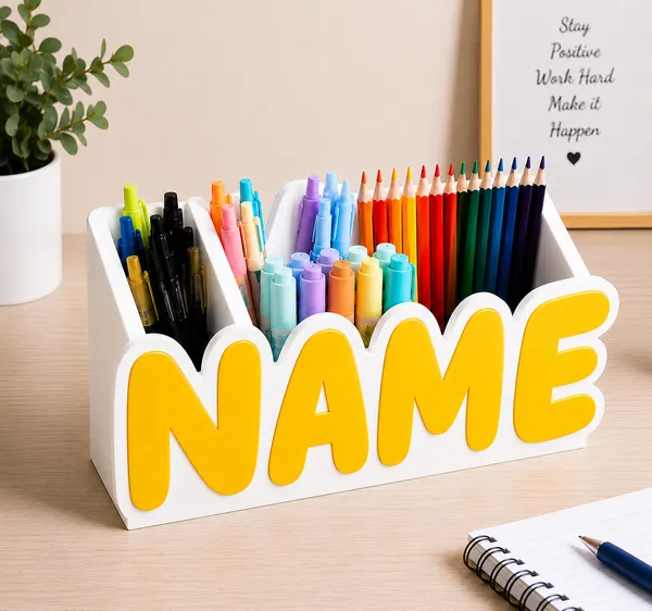 Yellow_Personalized_Name_Desk_Organizer
