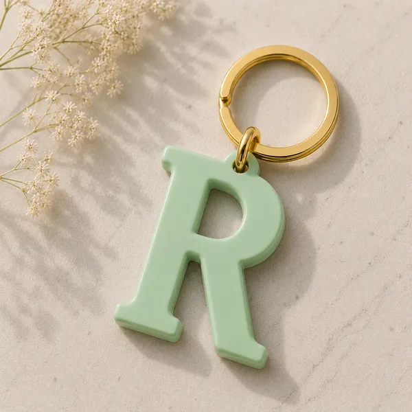 Mint_Green_Parametric_Letter_Keychain