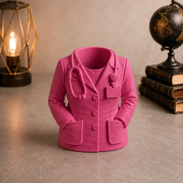Pink_Pen_Stand_Female_Doctor