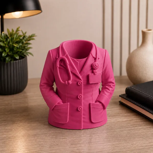 Pink_Pen_Stand_Female_Doctor