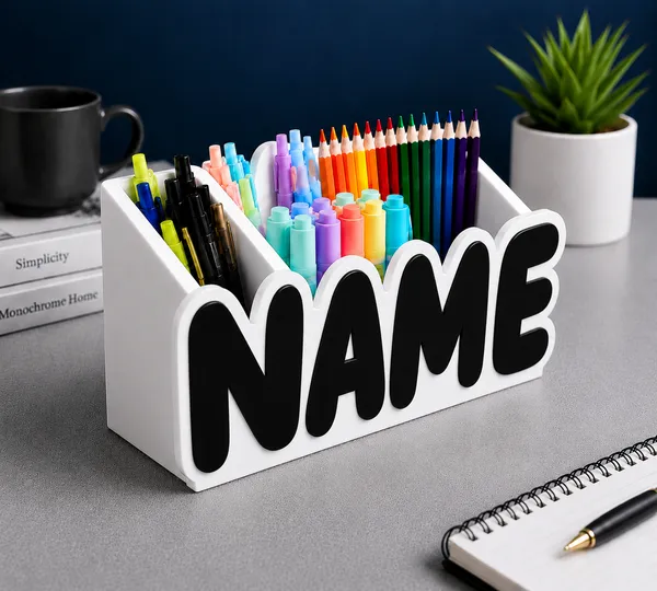 Black_Personalized_Name_Desk_Organizer