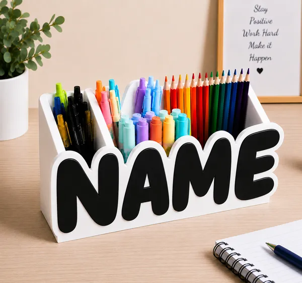 Black_Personalized_Name_Desk_Organizer