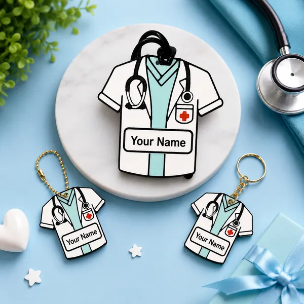 Blue_Doctor_Coat_Personalized_Name_Keychain