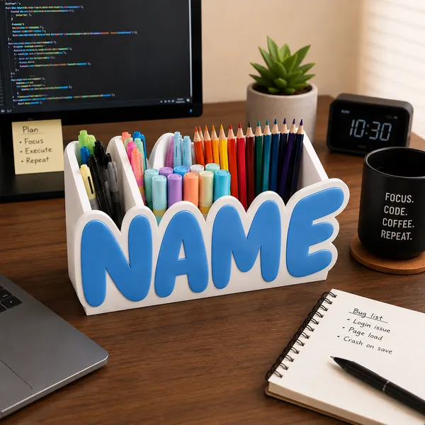 Blue_Personalized_Name_Desk_Organizer