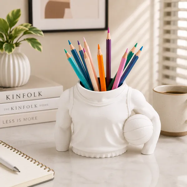 White_Pen_Stand_Basket_Ball_Player