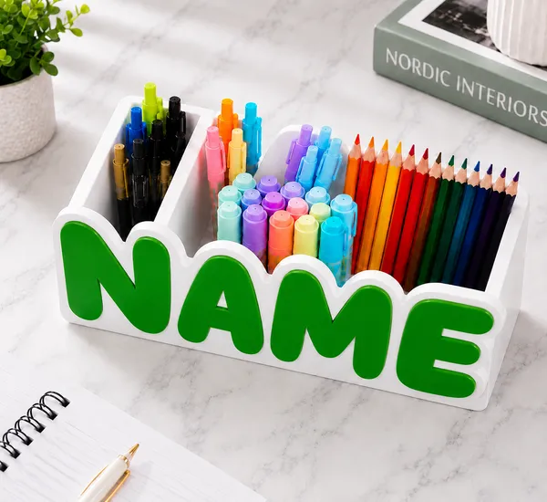 Green_Personalized_Name_Desk_Organizer