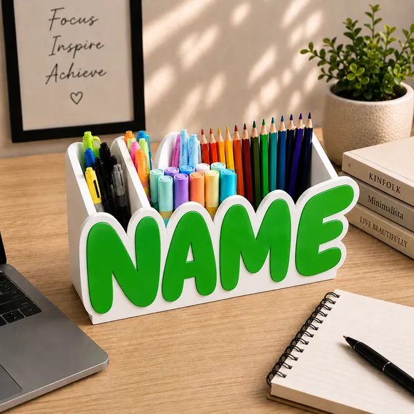 Green_Personalized_Name_Desk_Organizer