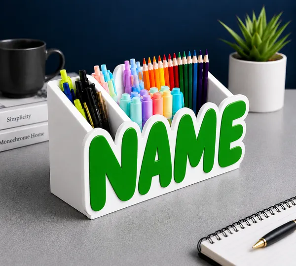 Green_Personalized_Name_Desk_Organizer