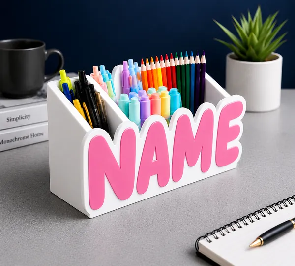 Pink_Personalized_Name_Desk_Organizer