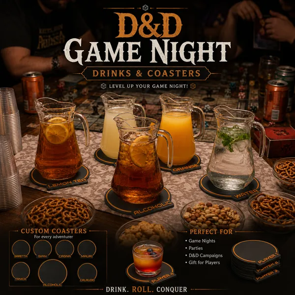 Black_Orange_Custom_Label_Drink_Coasters_Set_Of_4