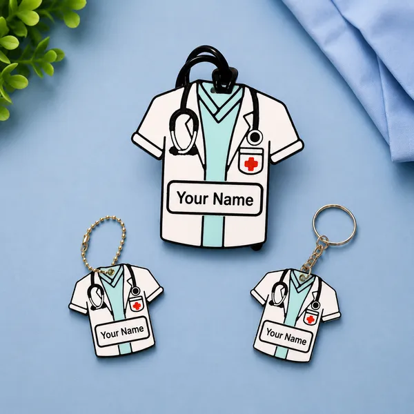 Blue_Doctor_Coat_Personalized_Name_Keychain