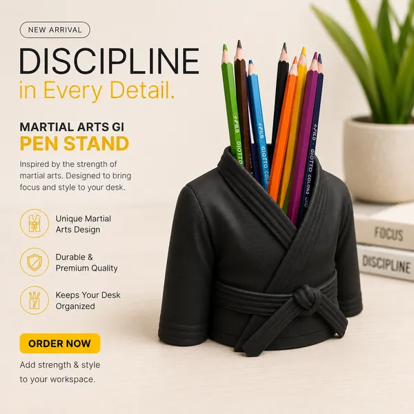 Black_Pen_Stand_Karate_Player