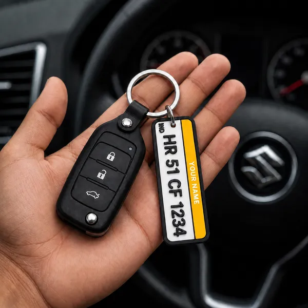 Yellow_Car_Number_Plate_Personalized_Key_Chain