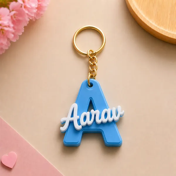 Blue_Personalized_Letter_Name_Keychain