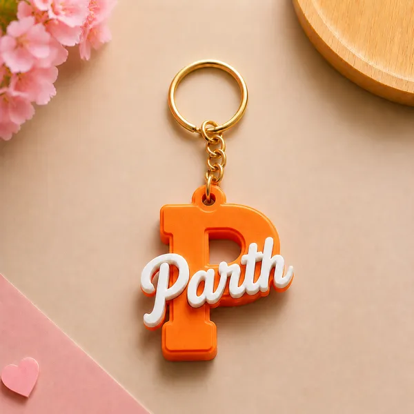 Orange_Personalized_Letter_Name_Keychain