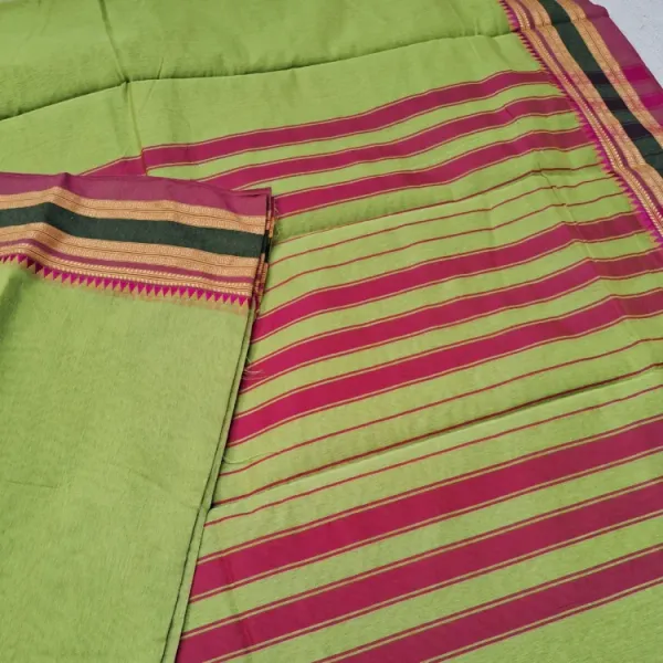 Light_Green_Puneri_Cotton_Saree_For_Women