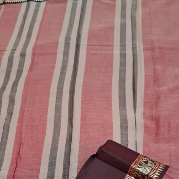 Peach_Colour_Narayan_Pet_Cotton_Saree_For_Women