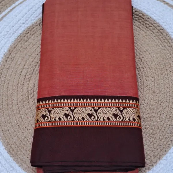 Peach_Colour_Narayan_Pet_Cotton_Saree_For_Women