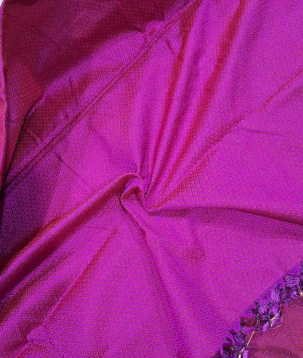Dark_Pink_Plain_Khun_Saree_For_Women