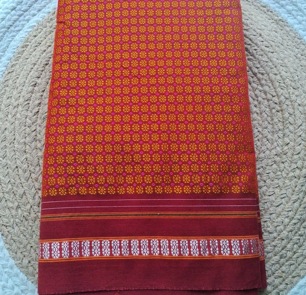 Orange_Khun_Blouse_Unstitched_For_Women