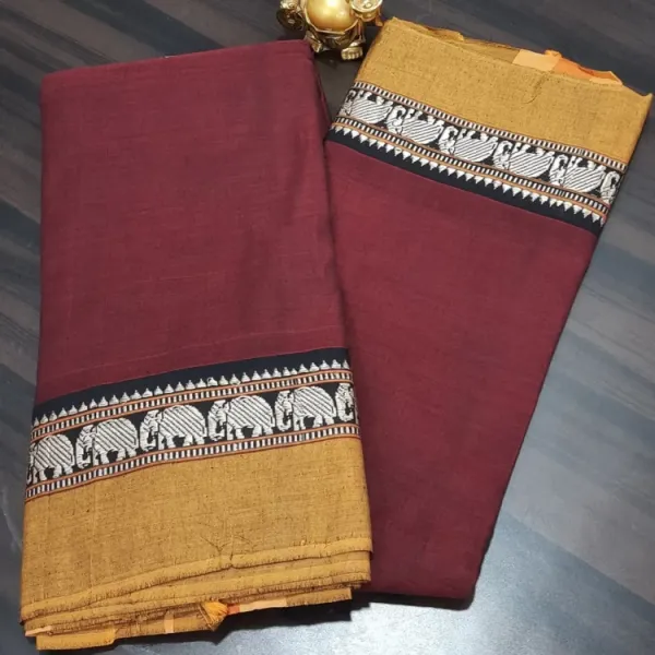 Maroon_Narayan_Pet_Cotton_Saree_For_Women