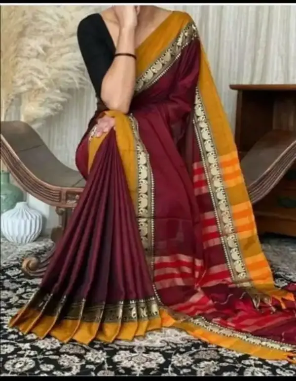 Maroon_Narayan_Pet_Cotton_Saree_For_Women