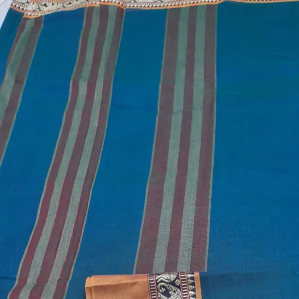 Peacock_Blue_Narayan_Pet_Cotton_Saree_For_Women