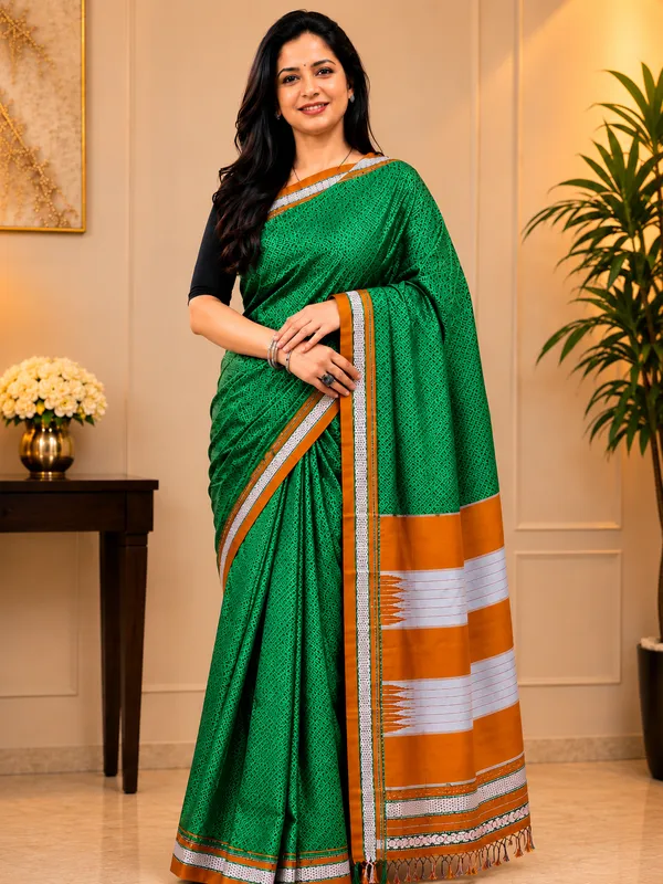 Green_Khun_Saree_For_Women