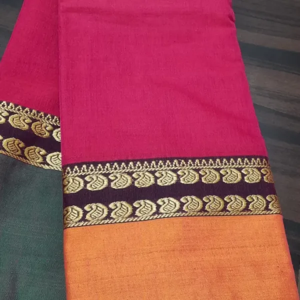 Dark_Pink_Narayanpet_Cotton_Saree_For_Women