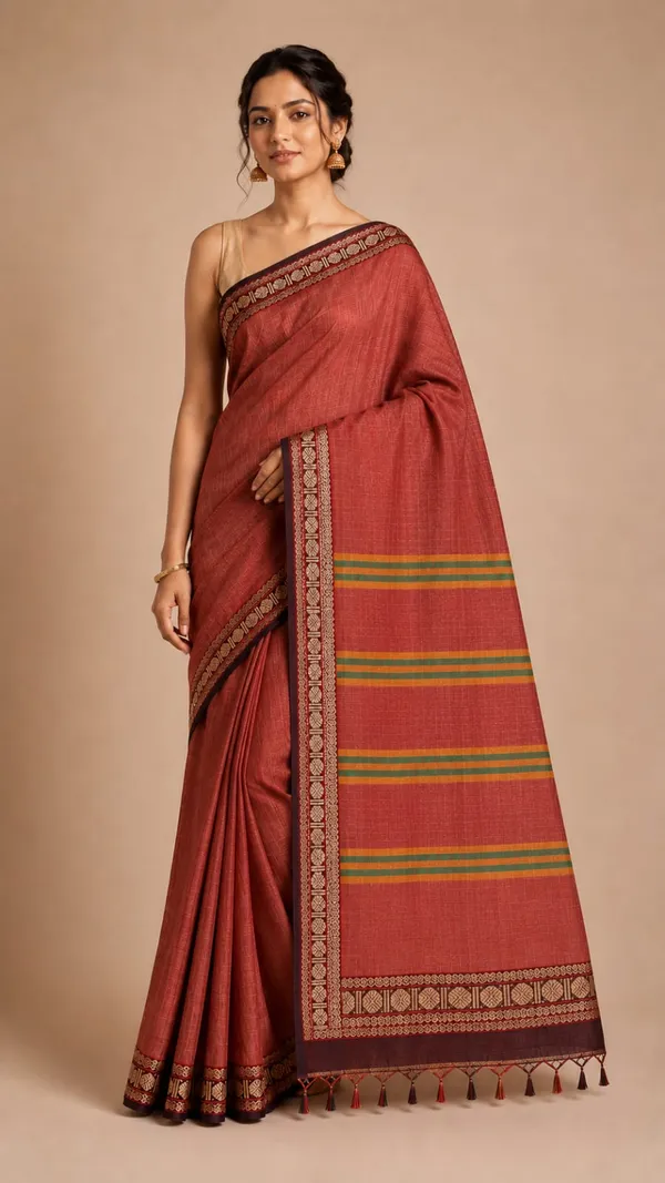 Coral_Orange_Narayan_Pet_Cotton_Saree_For_Women