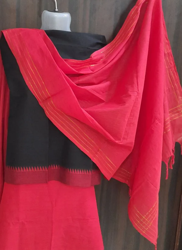 Multicolour_South_Cotton_Handloom_Dress_Material_For_Women