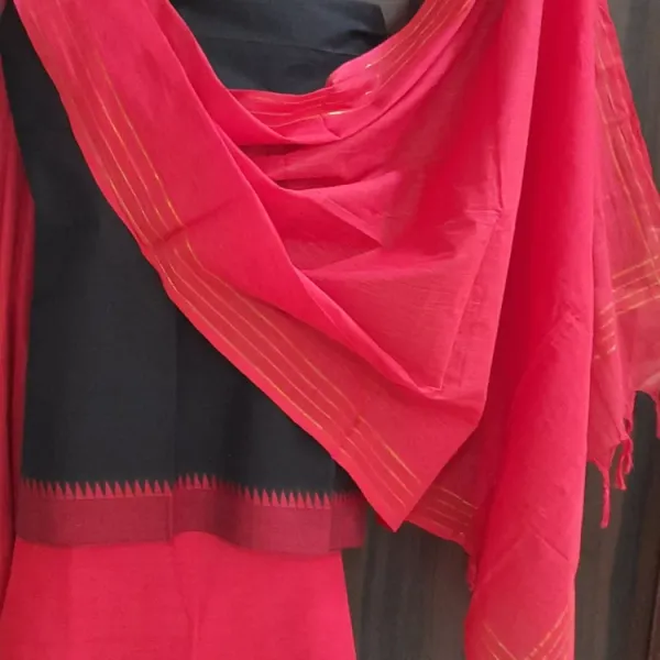 Multicolour_South_Cotton_Handloom_Dress_Material_For_Women