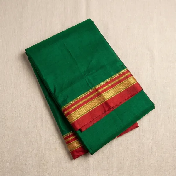 Dark_Green_Cotton_Silk_Ilkal_Saree_Handloom_Weave_For_Women