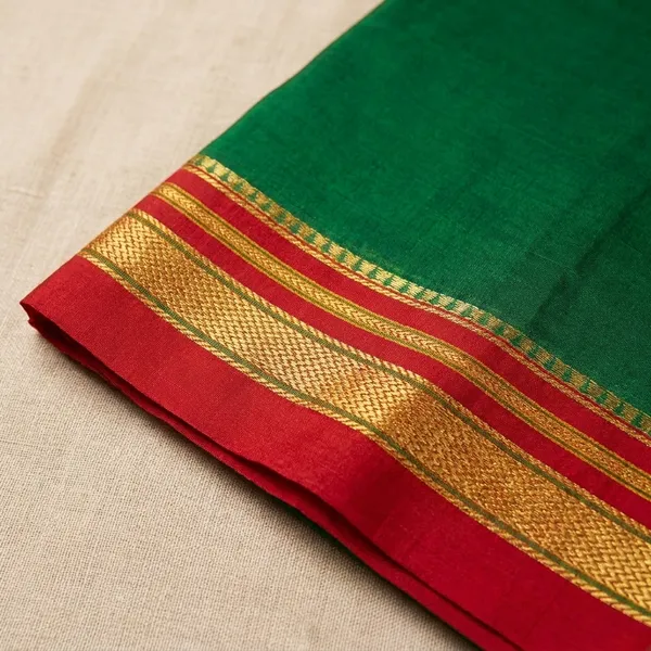 Dark_Green_Cotton_Silk_Ilkal_Saree_Handloom_Weave_For_Women
