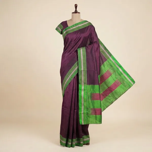 Purple_Traditional_Khun_Saree_For_Women
