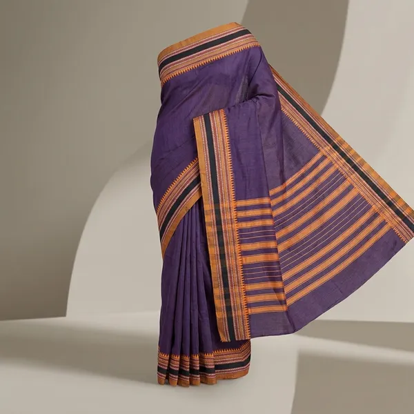 Purple_Puneri_Cotton_Saree_For_Women