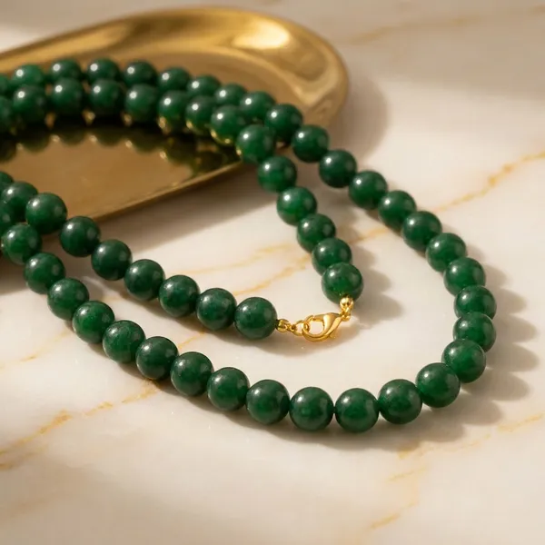 Bottle_Green_Glass_Beads_Necklace_For_Women