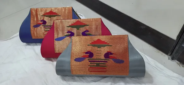 Steel_Grey_Pure_Silk_Pathani_Sling_Bag_For_Women