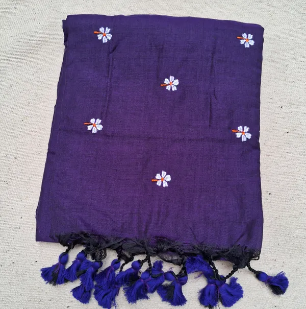Navy_Blue_Parijatak_Khadi_Cotton_Saree