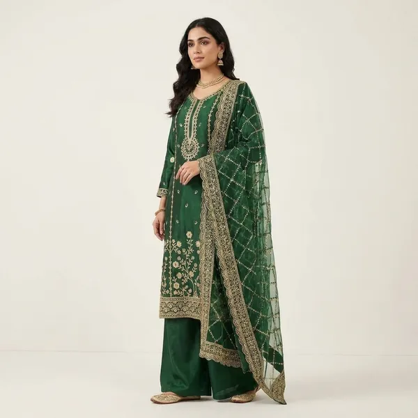 Green_Gmy_Silk_Palazzo_Suit_Set_For_Women