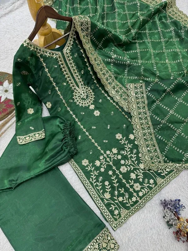 Green_Gmy_Silk_Palazzo_Suit_Set_For_Women