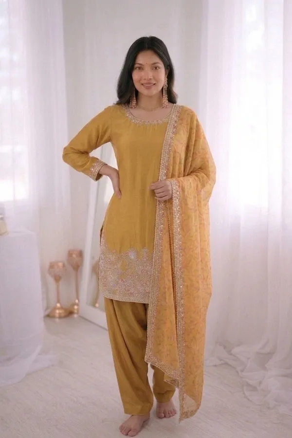 Yellow_French_Crepe_Silk_Top_Bottom_Dupatta_Set_For_Women