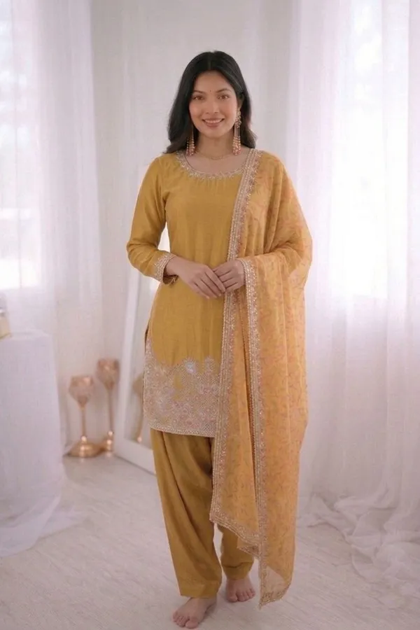 Yellow_French_Crepe_Silk_Top_Bottom_Dupatta_Set_For_Women