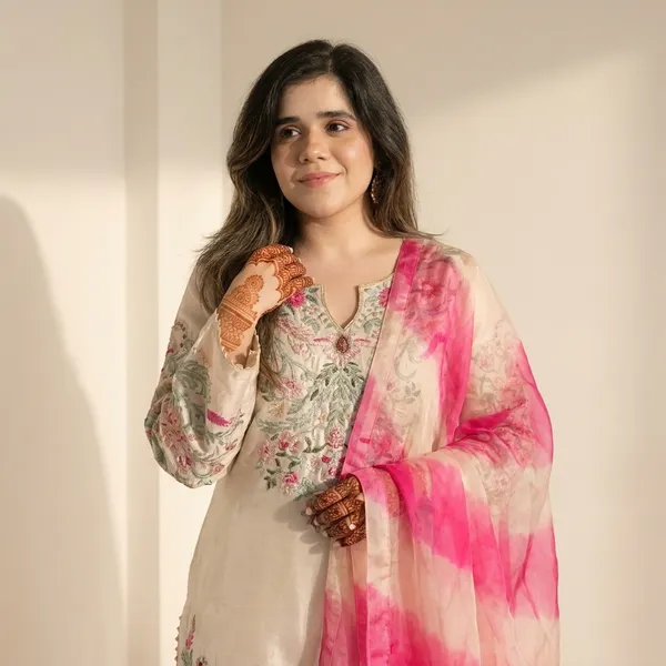 White_&_Pink_Crepe_Silk_Suit_Set_For_Women