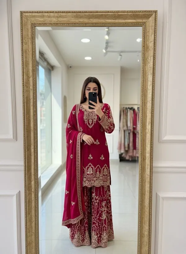Onion_Pink_Fox_Georgette_Sharara_Suit_For_Women