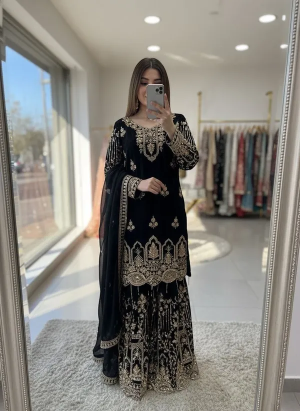 Black_Fox_Georgette_Sharara_Suit_For_Women