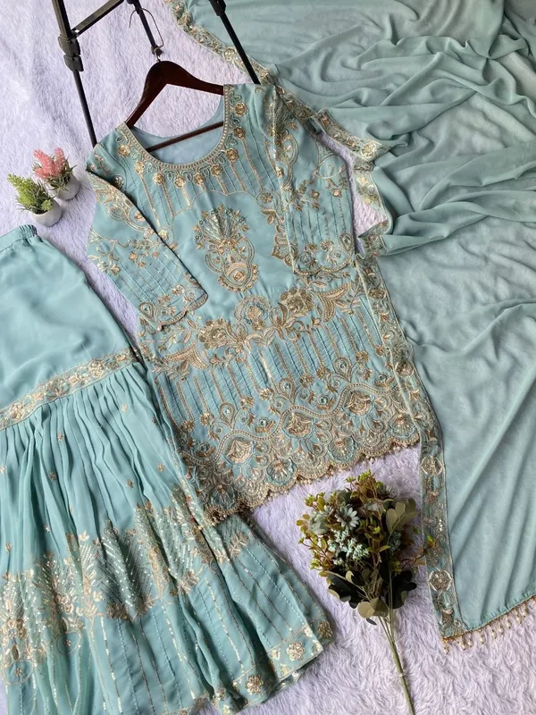 Sea_Green_Georgette_Suit_Set_For_Women