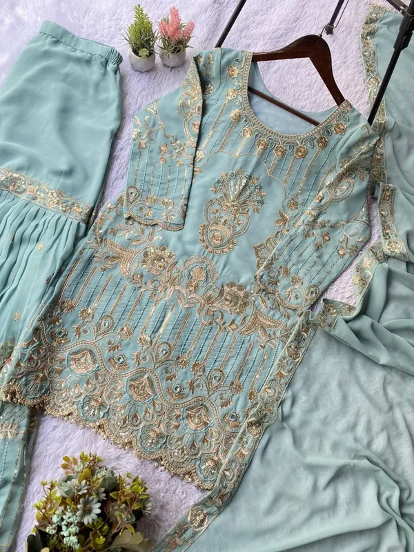 Sea_Green_Georgette_Suit_Set_For_Women
